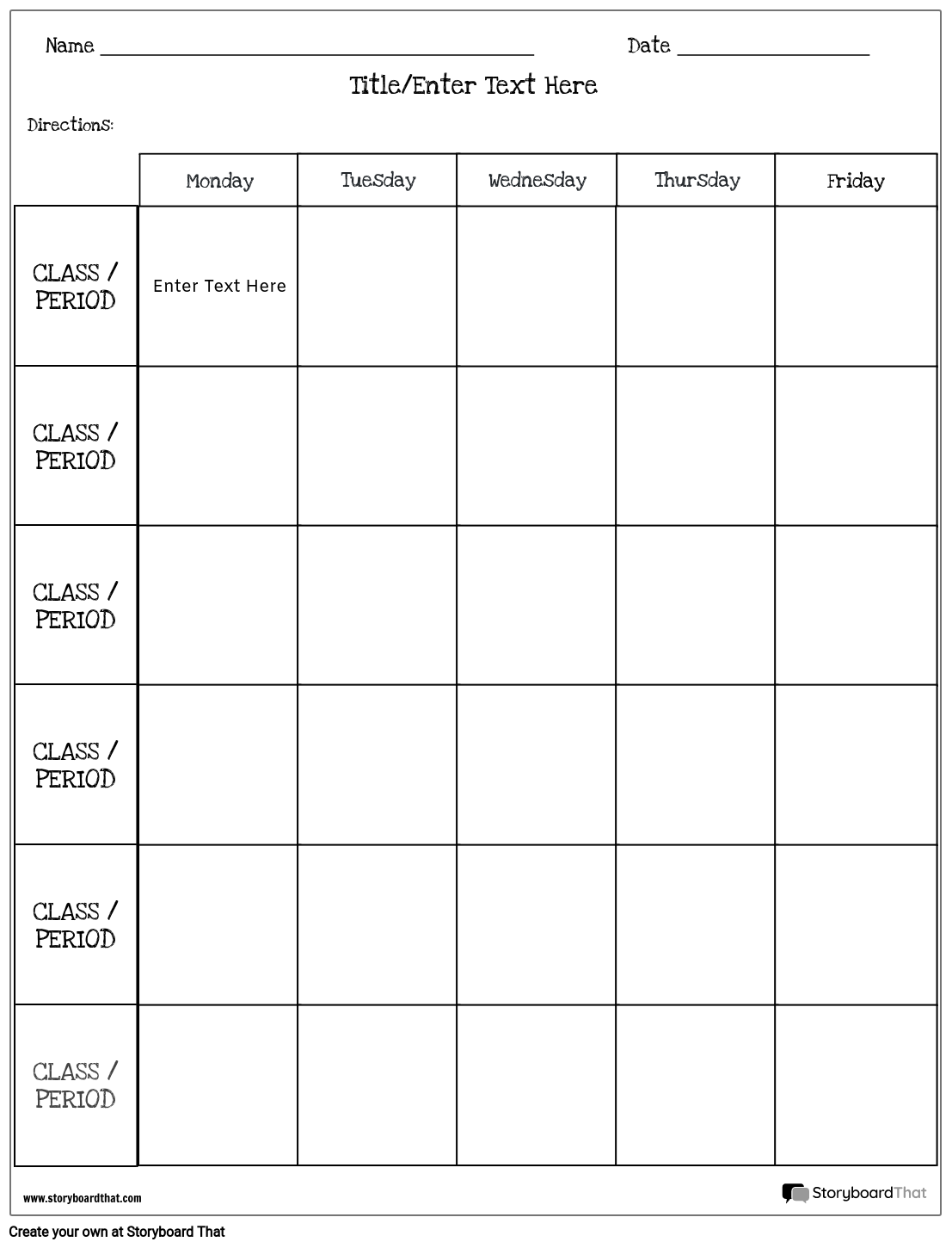 BW Weekly Planner 6