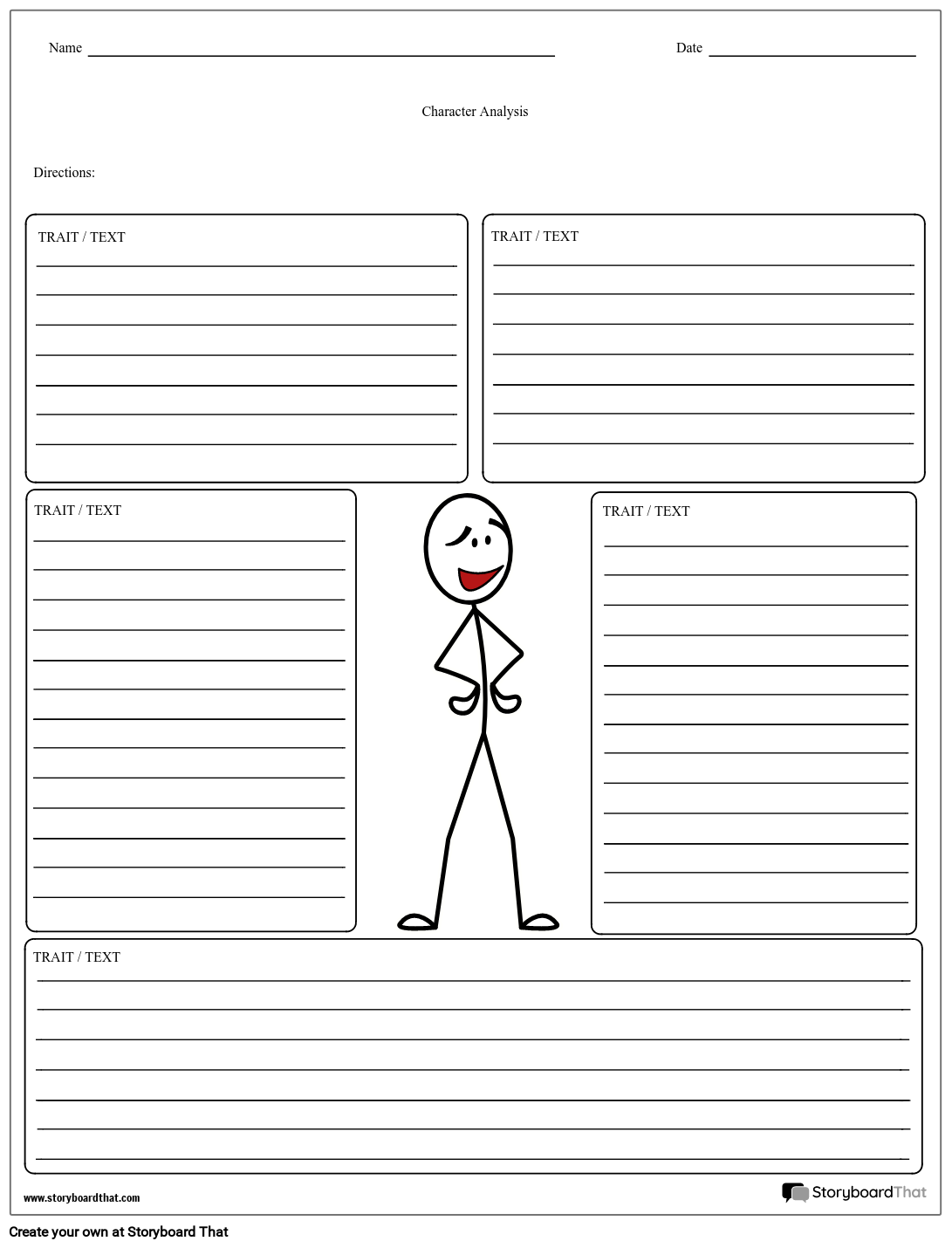 Character Analysis Template For All Texts By Emma Winton Tpt Gambaran
