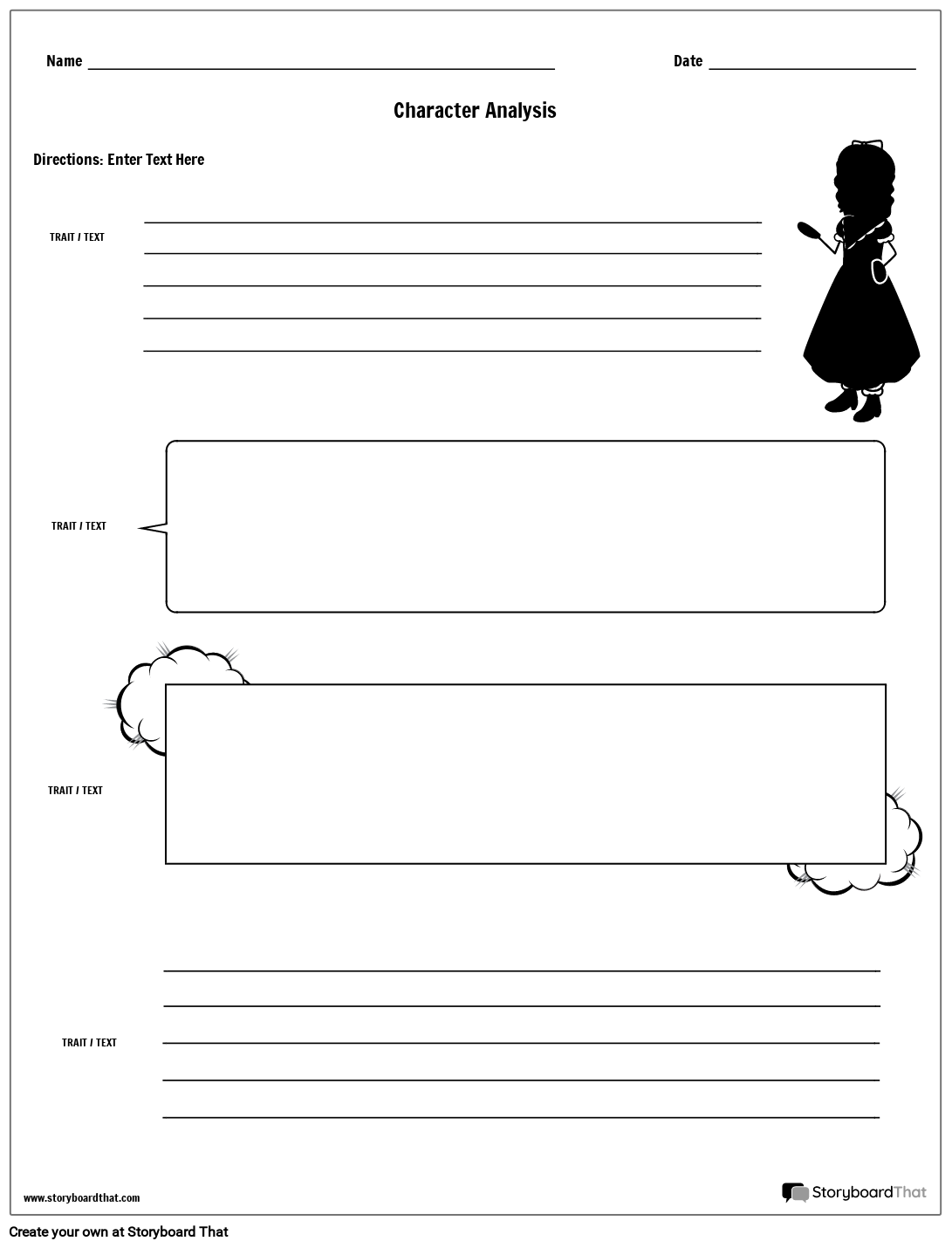 Character Analysis Worksheet Storyboard Per Worksheet templates