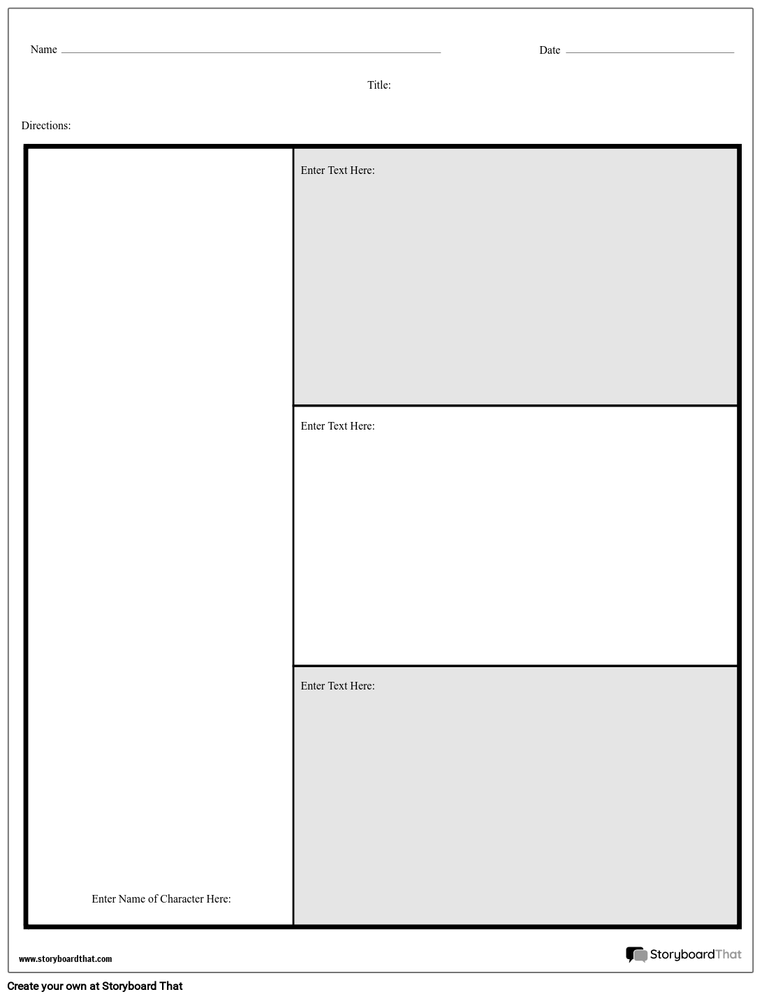 Character Map Template — Character Map Maker StoryboardThat