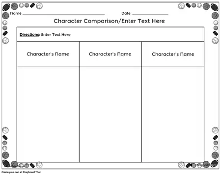 Character Comparison Landscape BW 2
