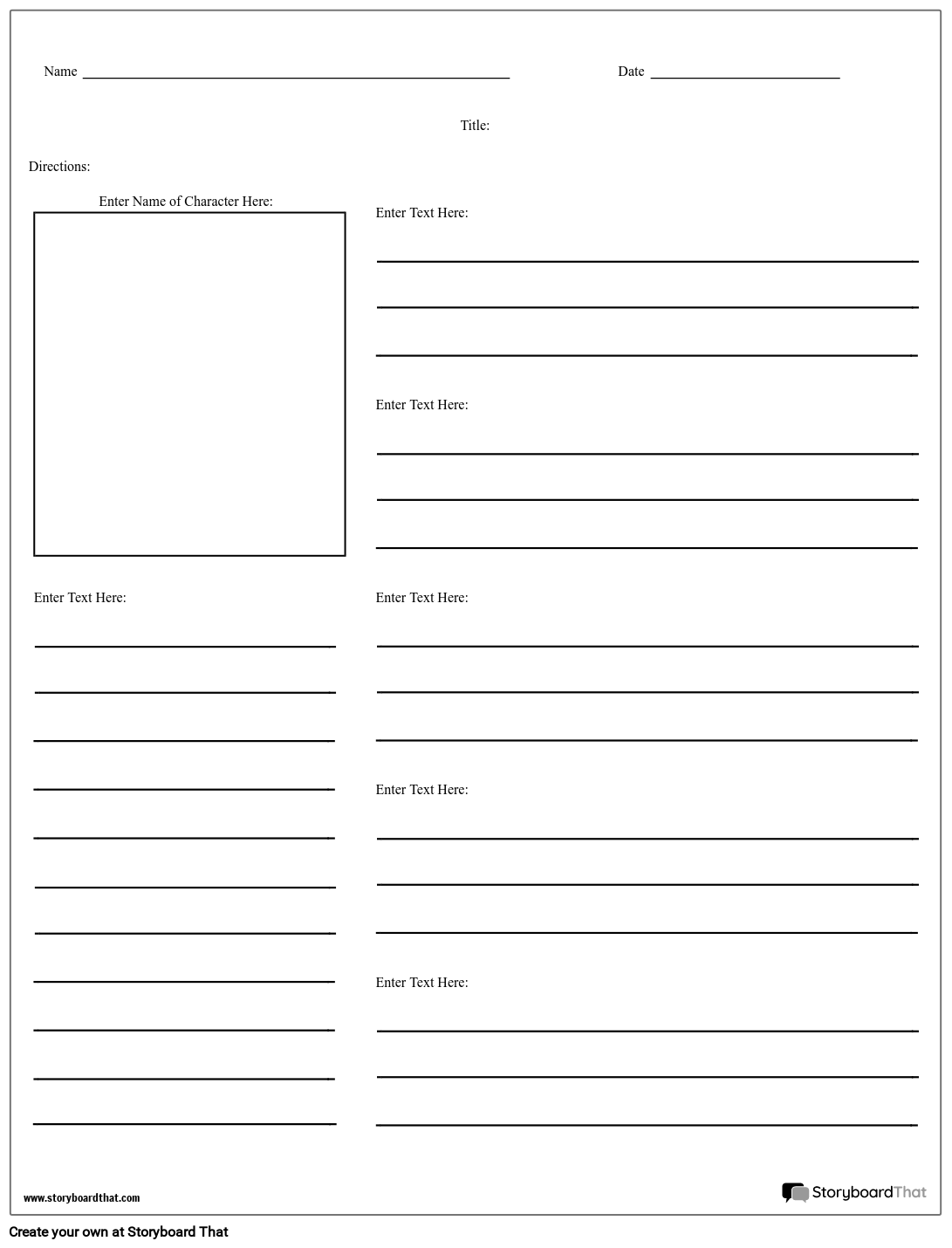 Character Map Template