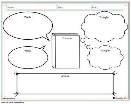 Character Map Graphic Organizer Character Map Worksheet