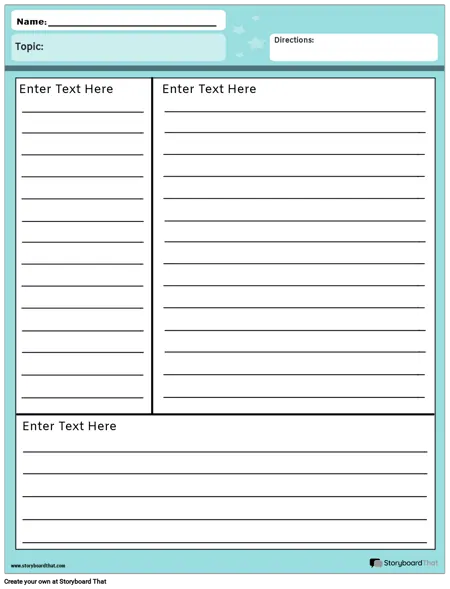 Cornell Notes Portrait Color 2