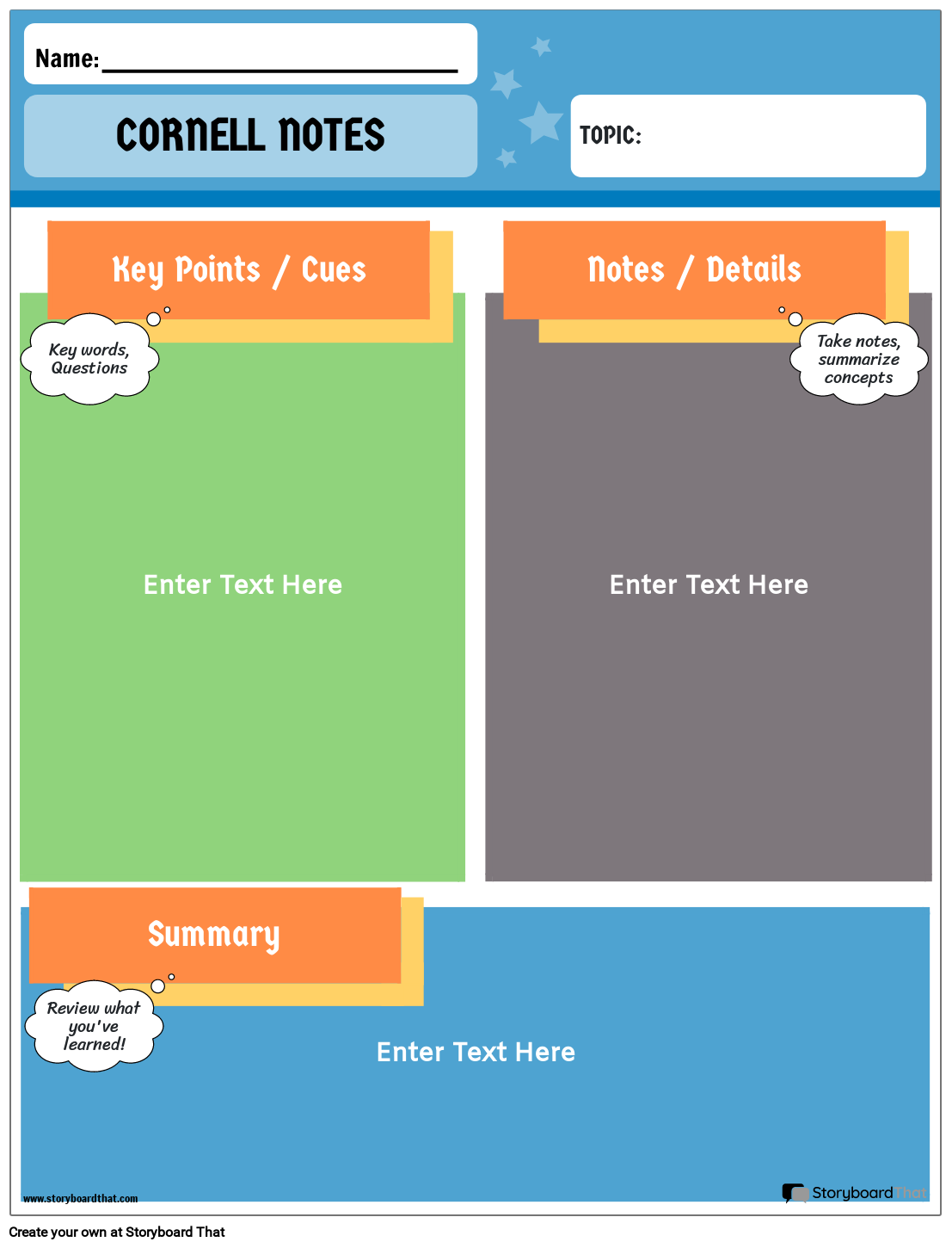 Cornell Notes Portrait Color 8