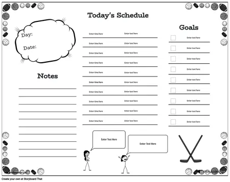 Daily Planner BW 6
