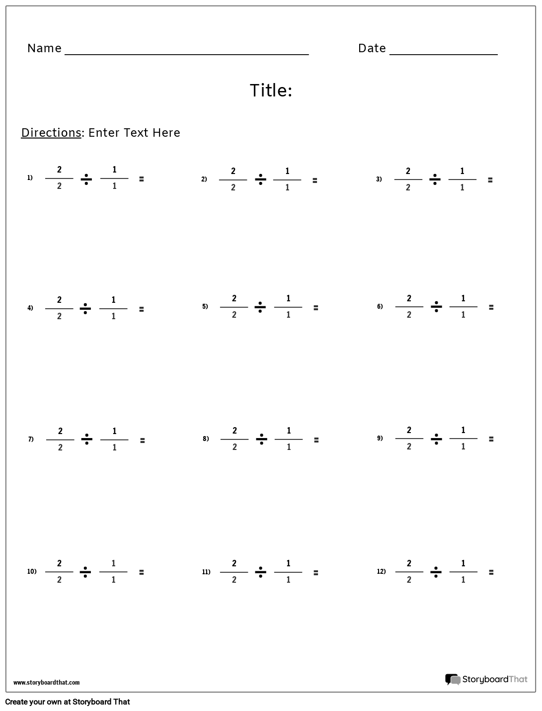 Division- Fractions