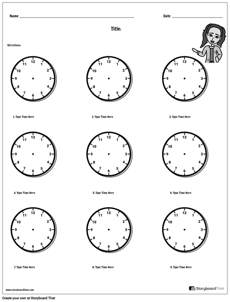 custom telling time worksheets clock worksheets storyboard that