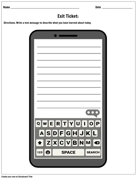 Exit Ticket - Text