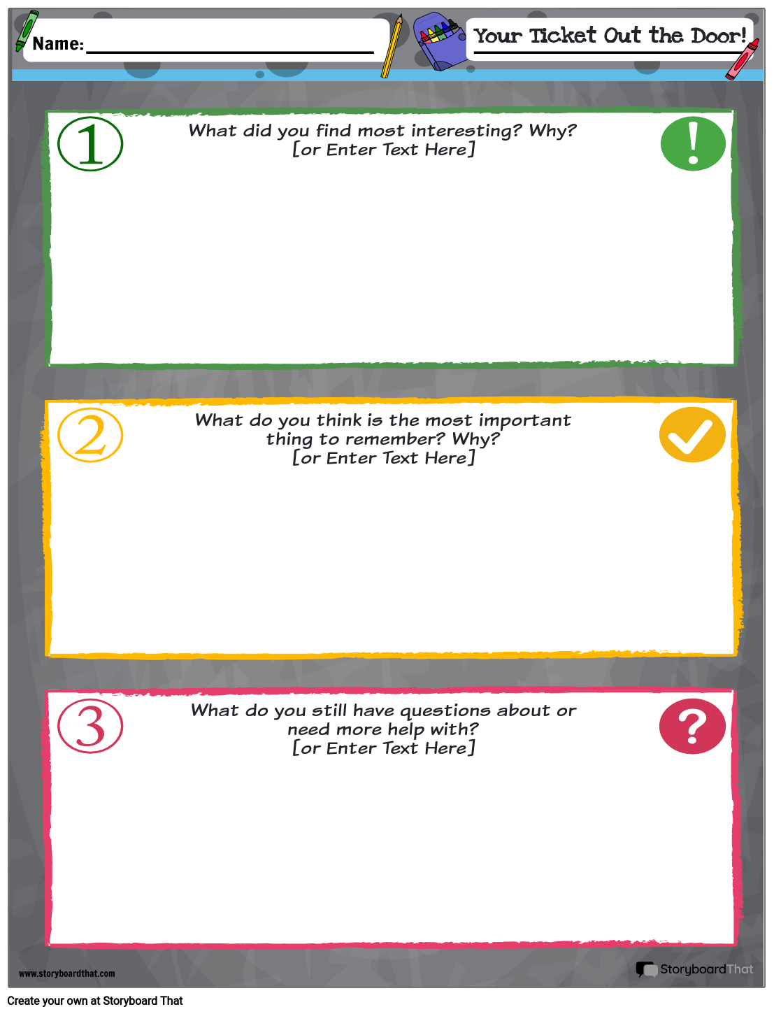 Exit Ticket 10, full page, portrait