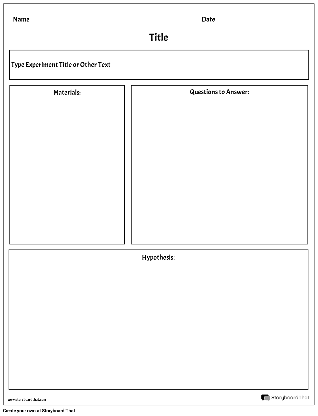 Science Experiment Worksheet Template from cdn.storyboardthat.com