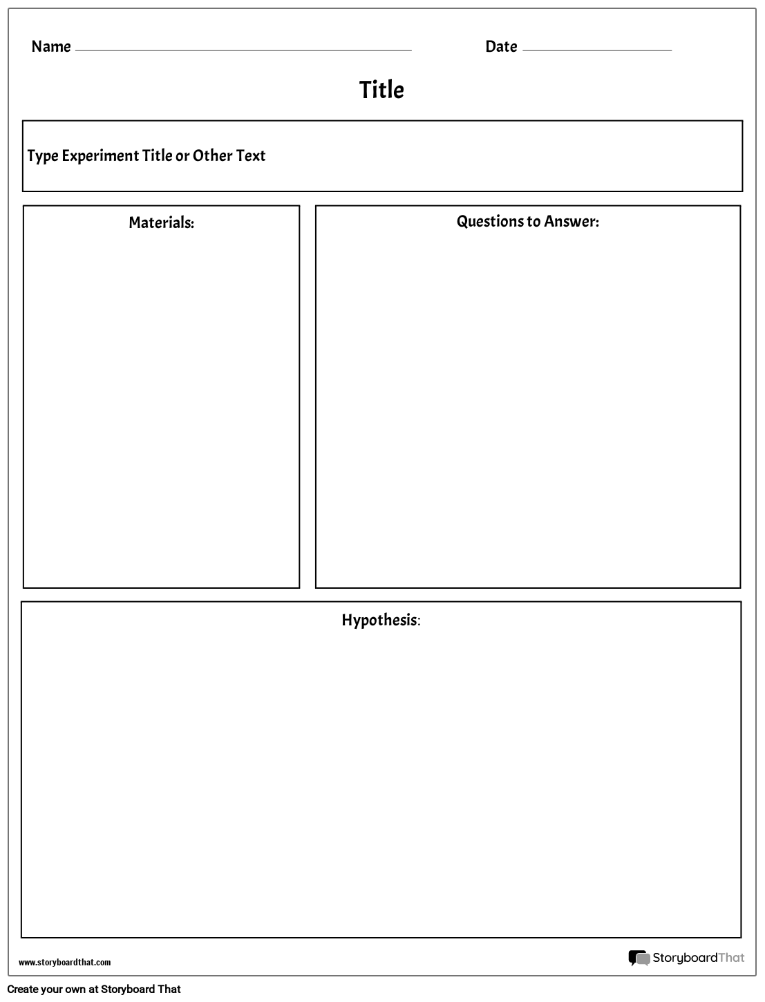 Free Lab Report Maker And Worksheet Templates For Students