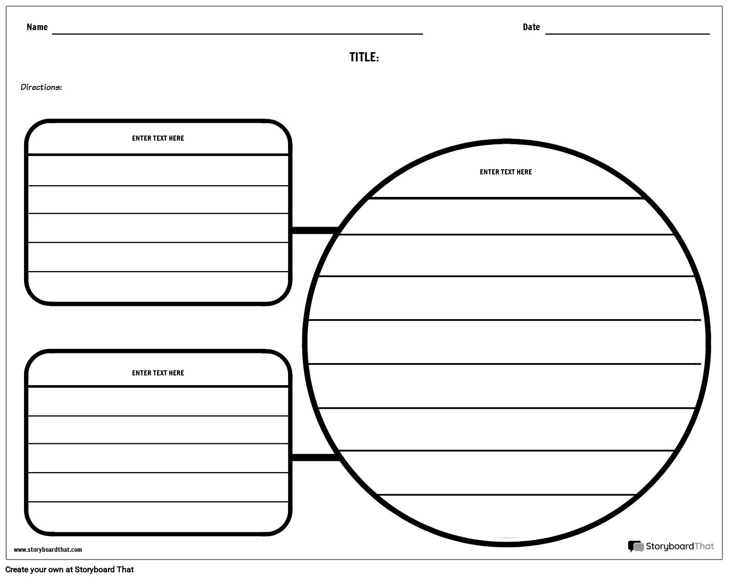 Brainstorming Template with Lines