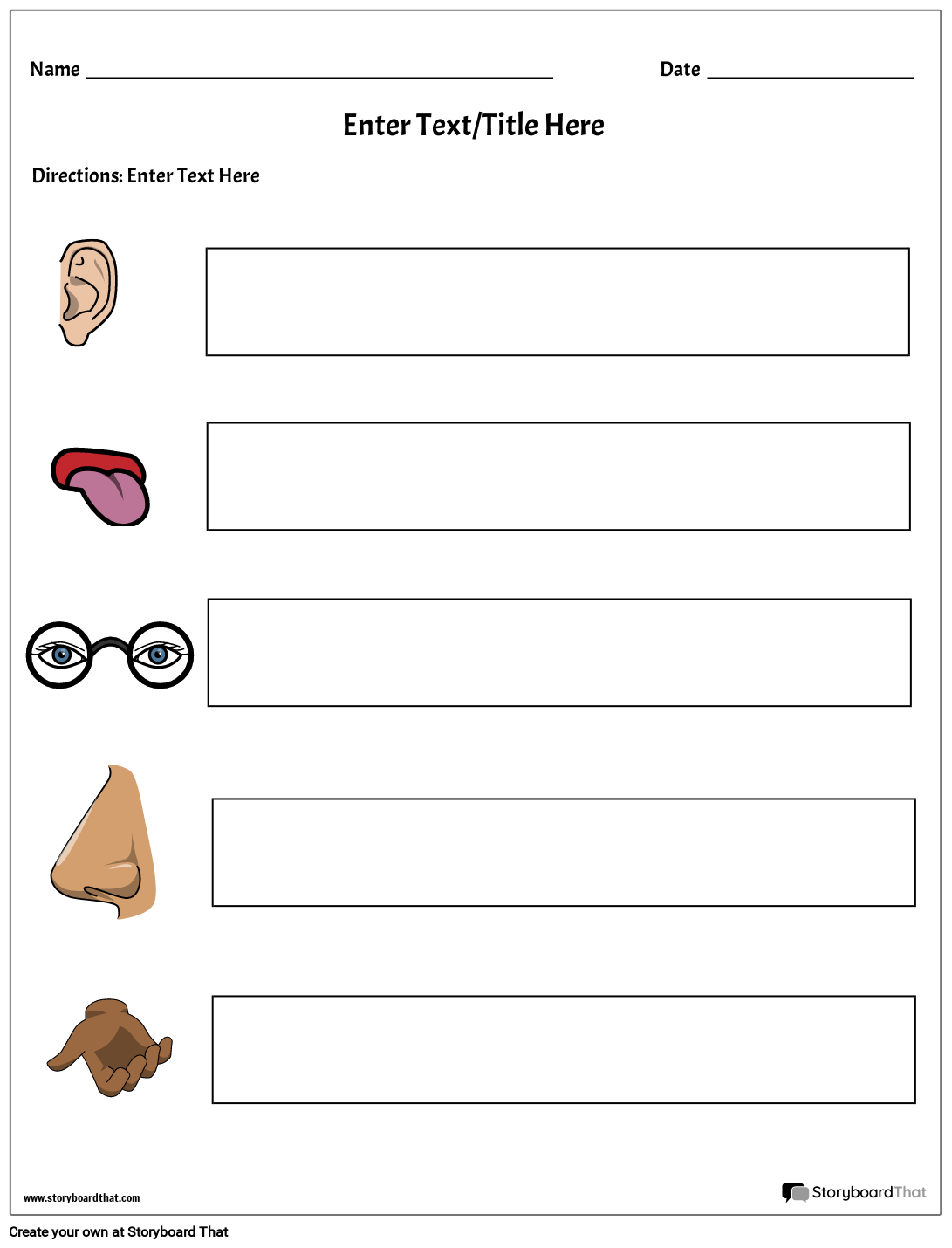 Make Inferences with Your 5 Senses Worksheet