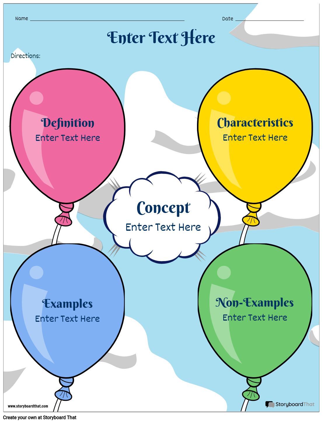 Frayer Model 6 Storyboard Por Worksheet templates