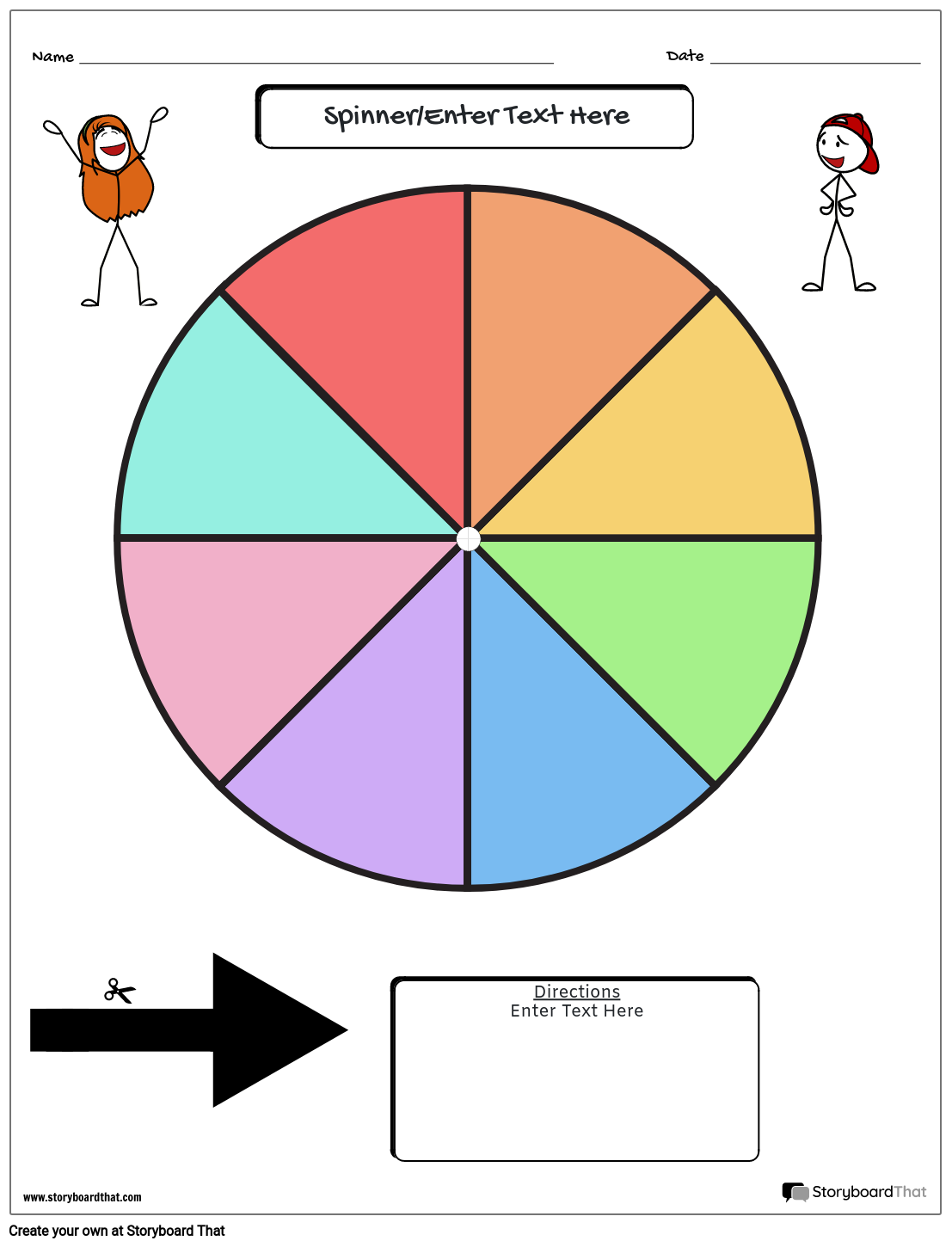 Spinner Game Worksheet 4