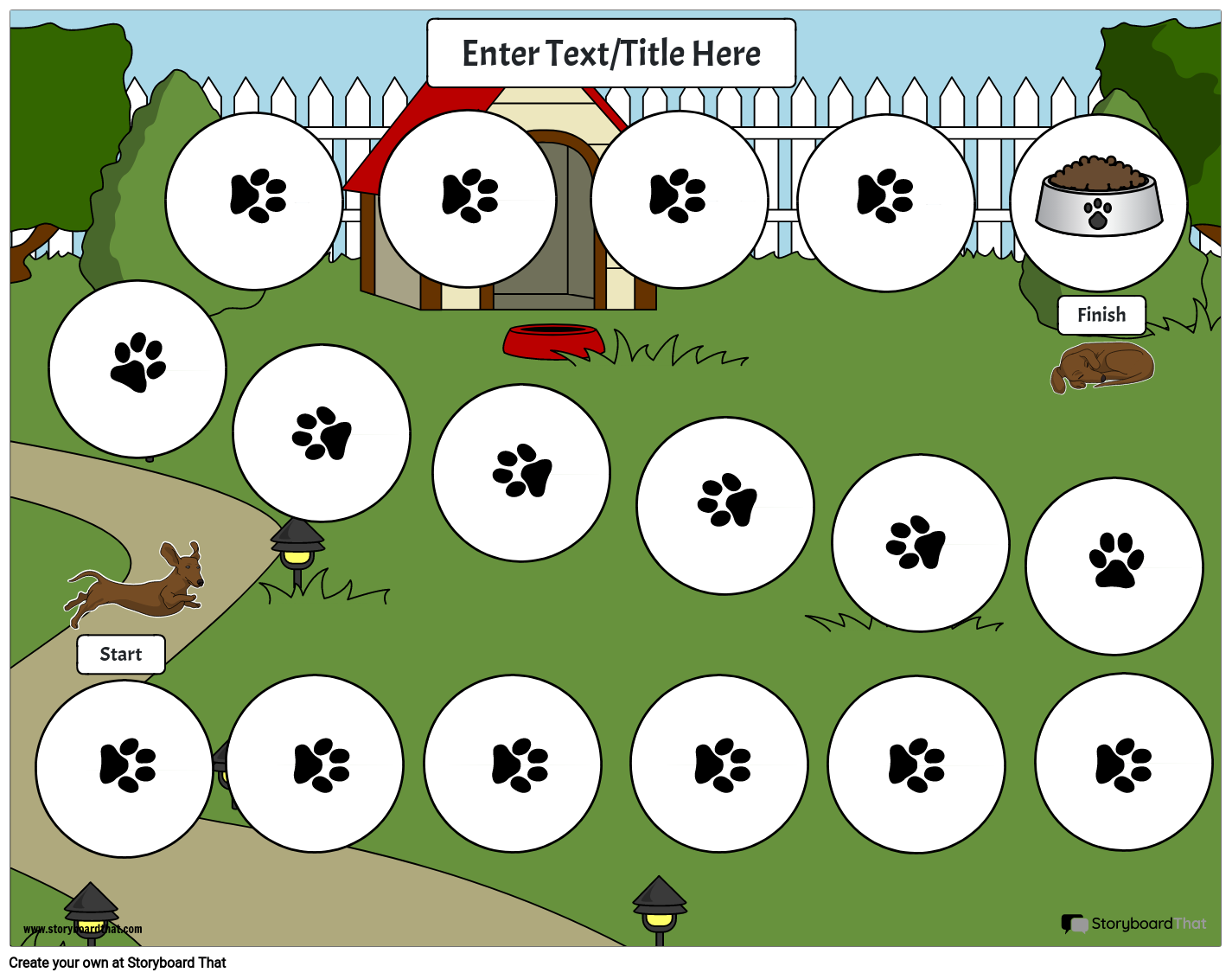 Dog House Based Game Worksheet Template