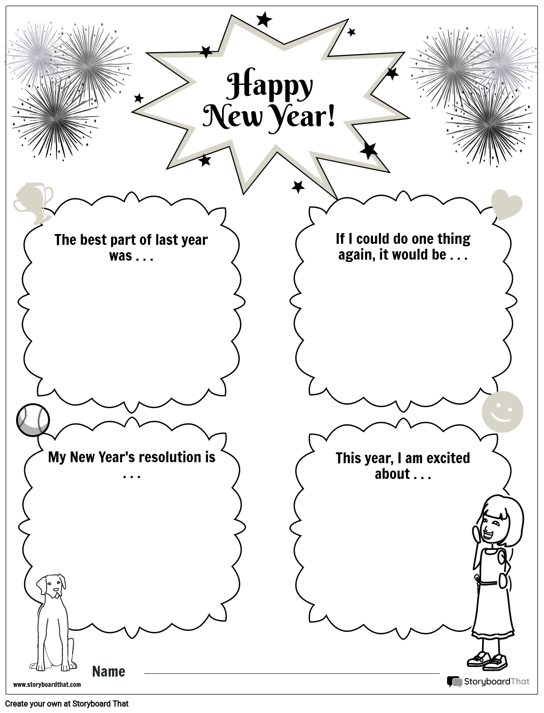 New Years Reflections Goal Setting Worksheet Guide