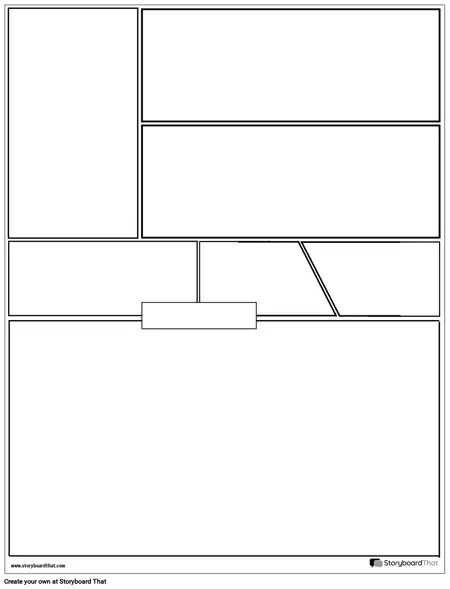 Graphic Novel Layout Grid with Large Bottom Frame