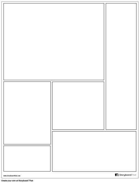 Graphic Novel Layout 6 Multi Sized Frames