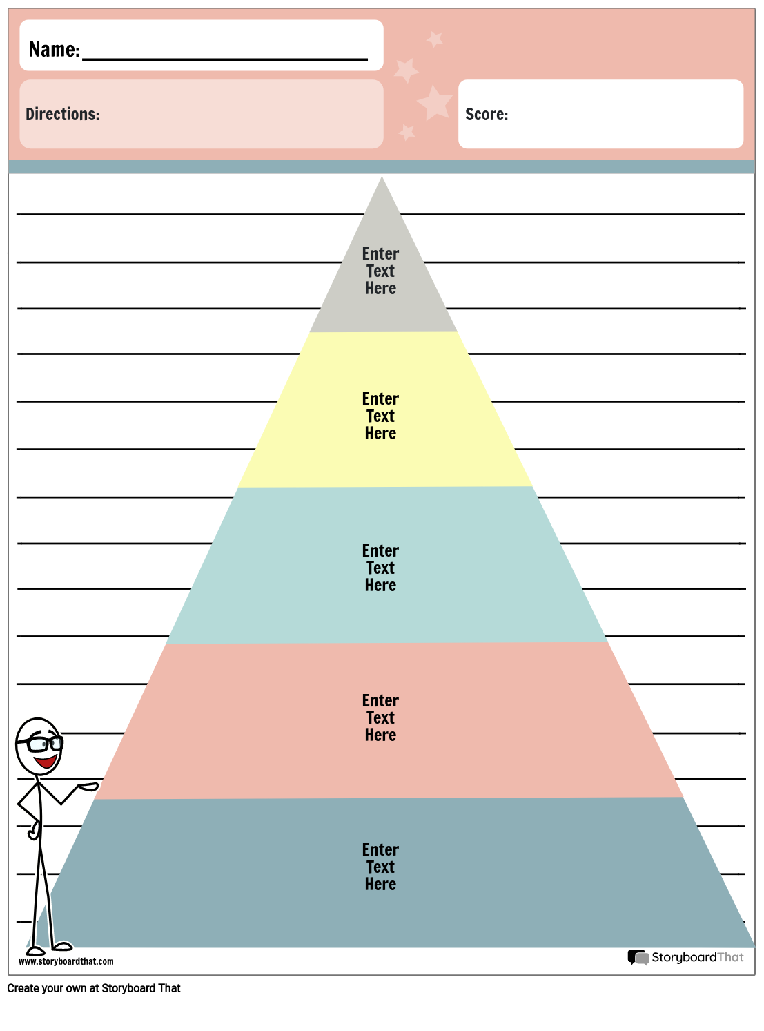 GO Pyramid Storyboard By Worksheet templates