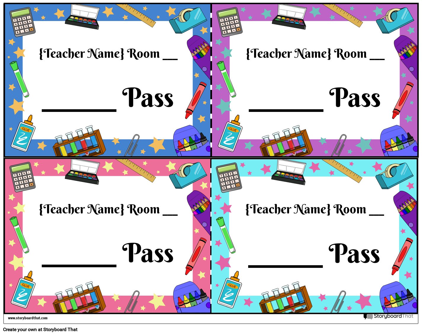 School Pass Template
