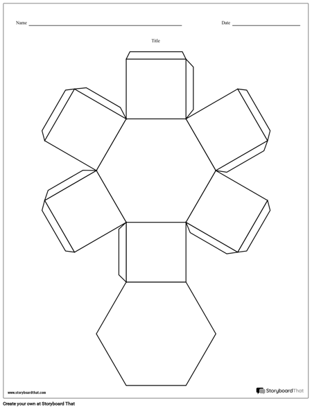 Hexagon Story Cube Template