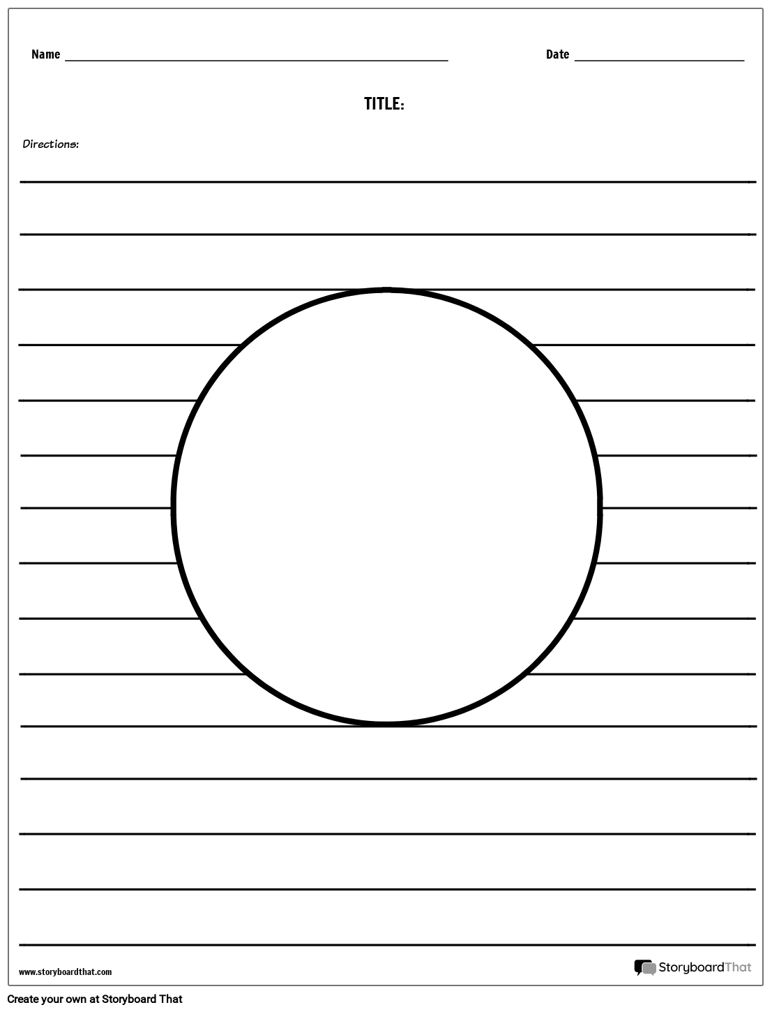 Circular Story Illustrated Worksheet Activity