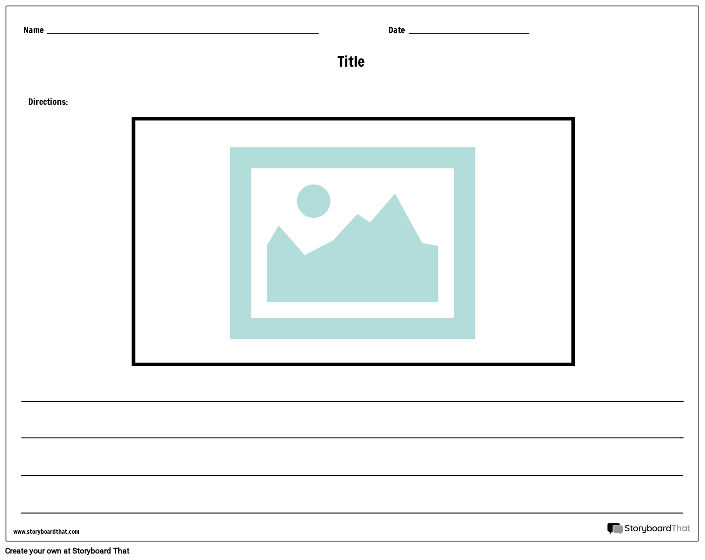 One Picture Box Based Images and Text Worksheet