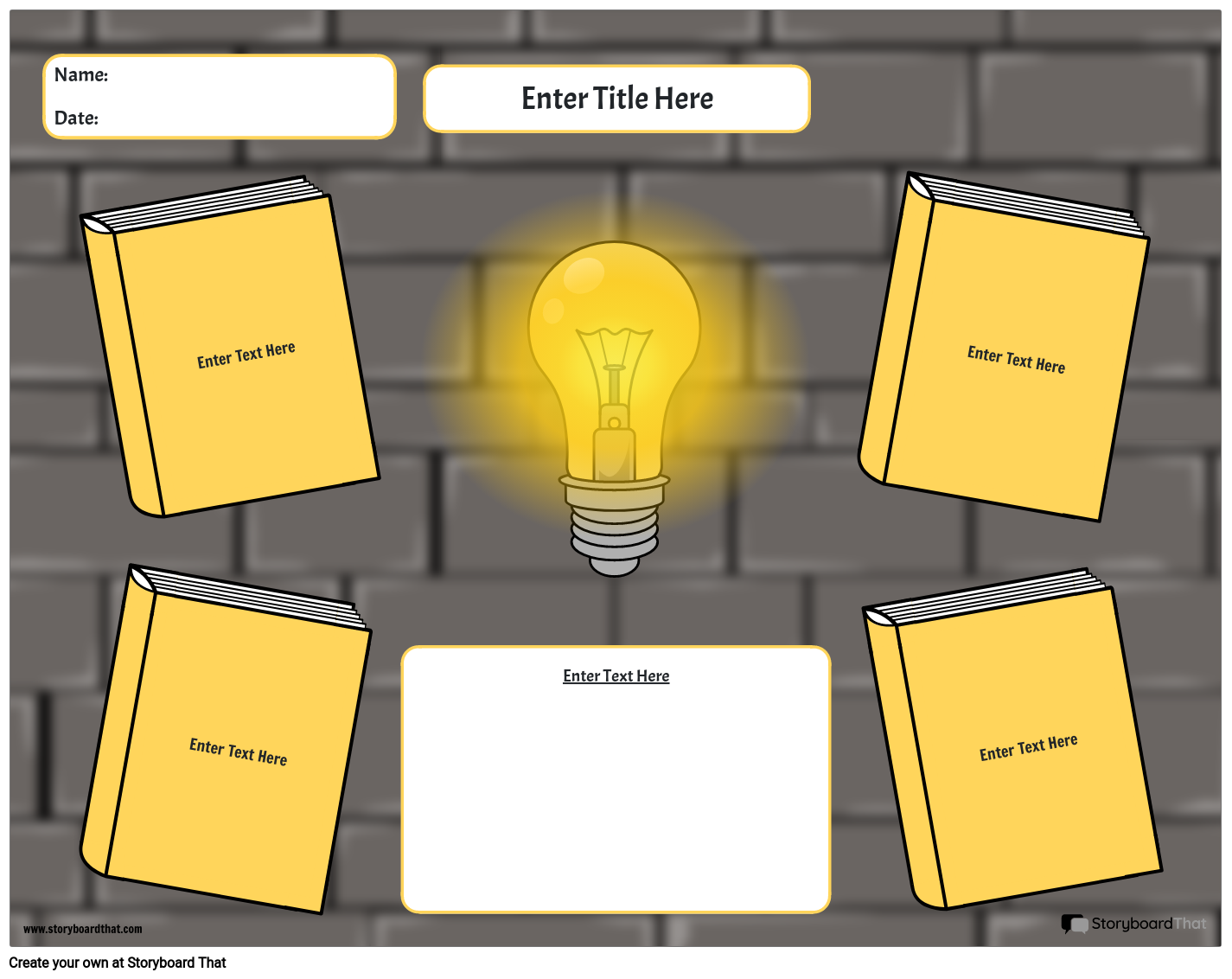 Bulb and Books Themed Inferencing Worksheet Guide