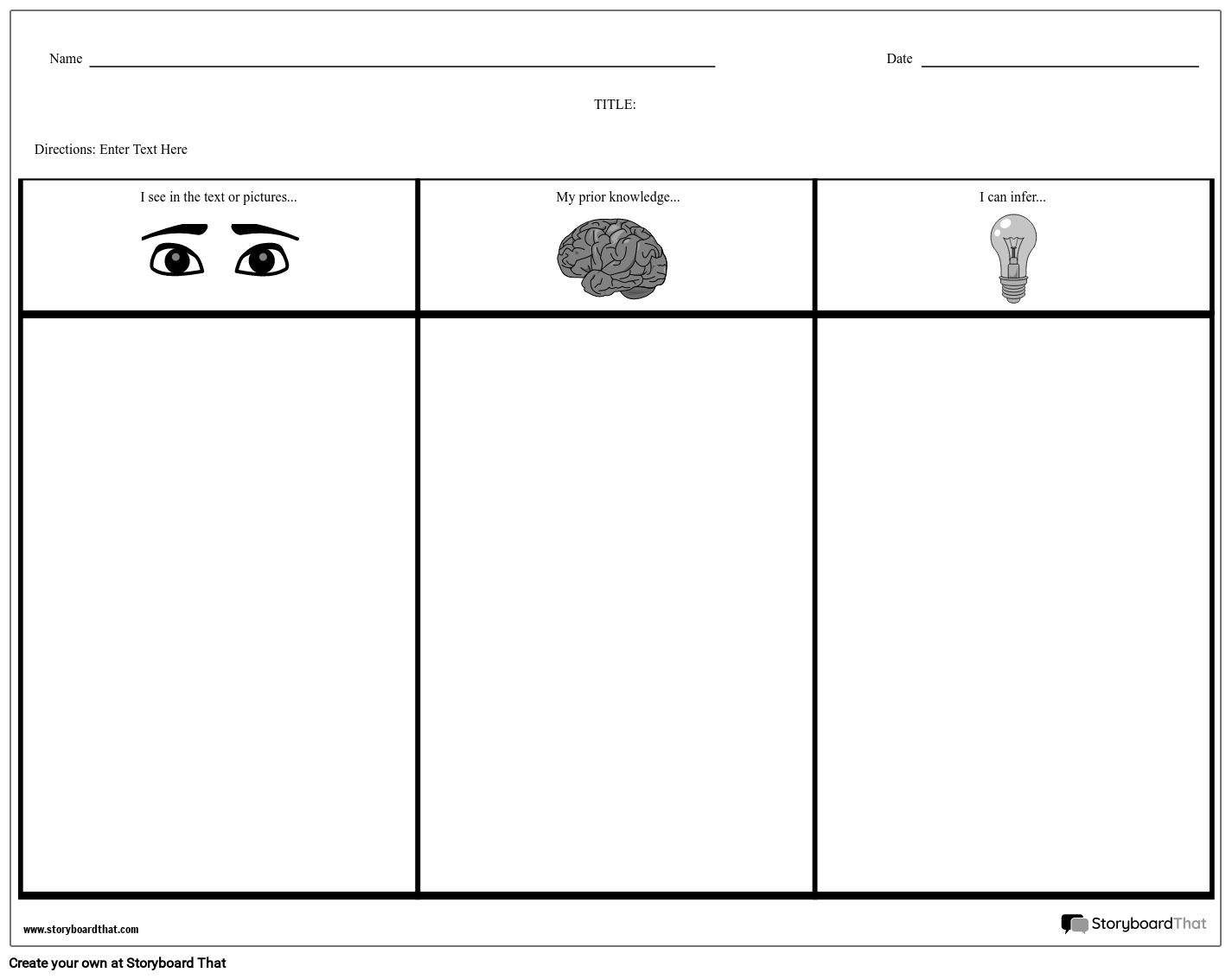 Inferencing Worksheet with Different Senses