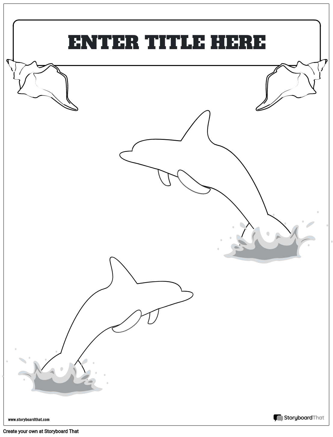 Dolphin Themed Journal Cover Worksheet