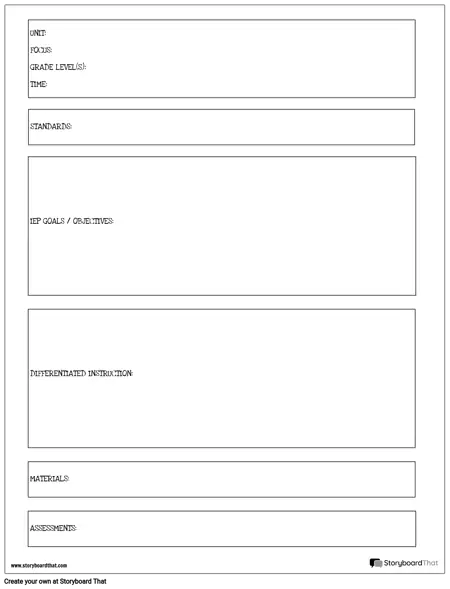 Lesson Plan Portrait BW 1