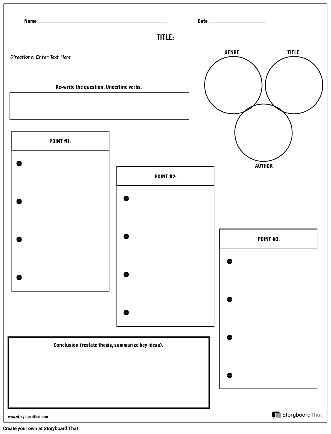Long Composition Template with Different Shapes