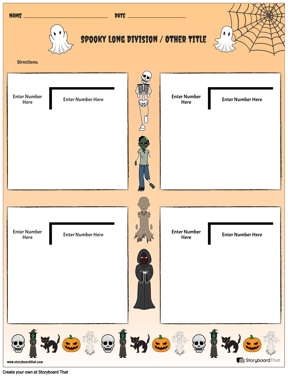 Long Division 3 Storyboard Par Worksheet templates