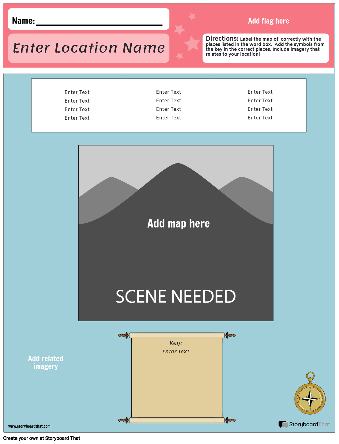 Map Worksheet Template 