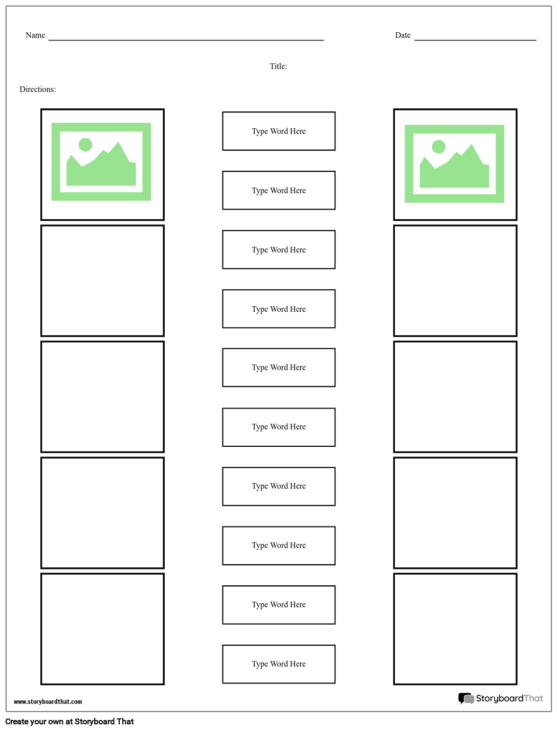 matching-worksheet-template-create-matching-quiz-storyboardthat