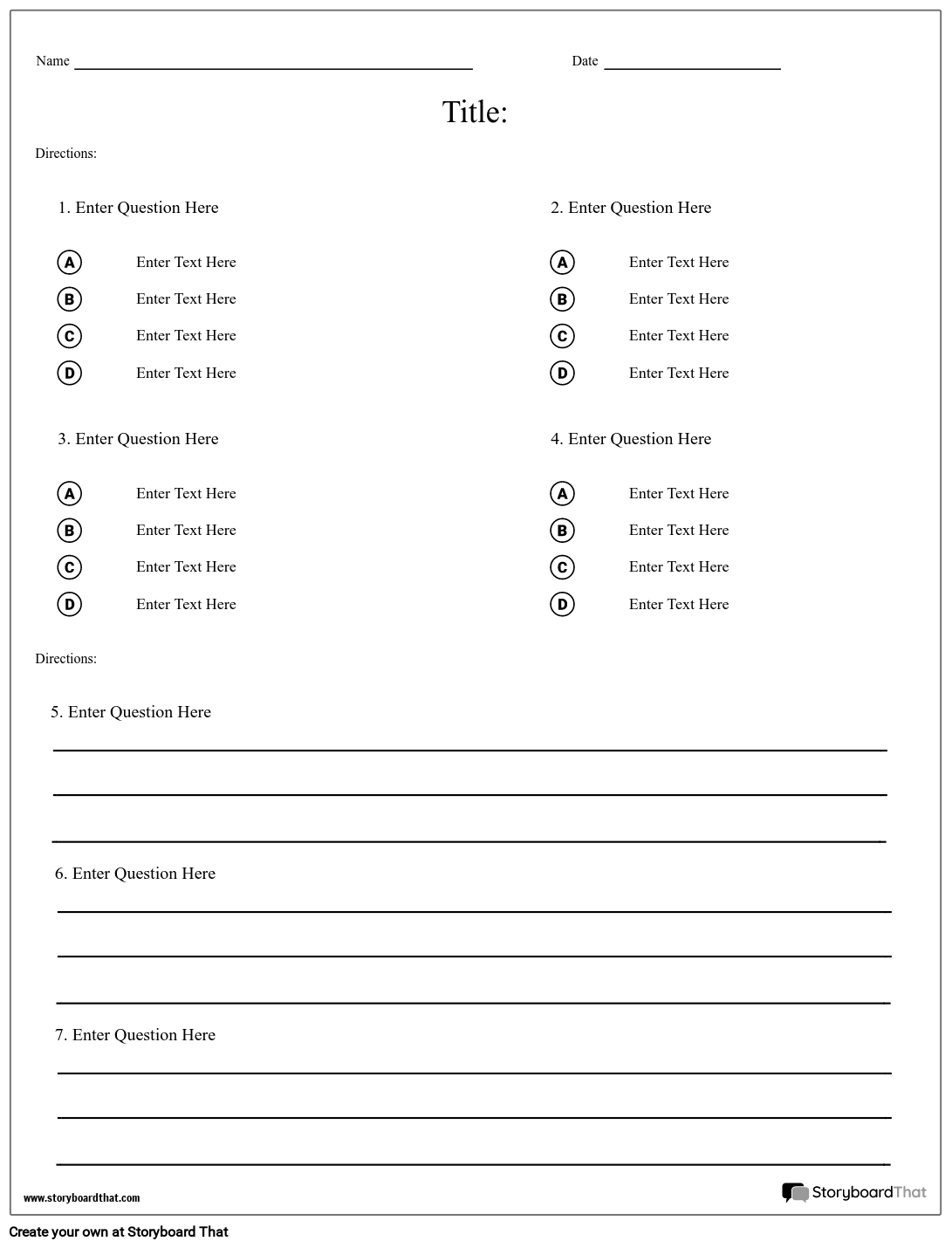 quiz-format-template