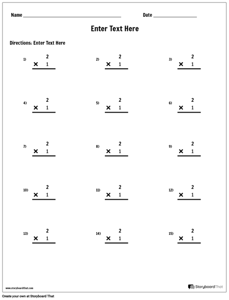 Multiplication - Single Number - Version 2