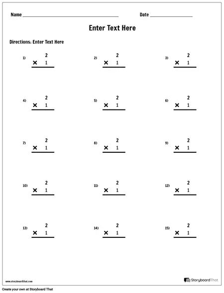 Multiplication - Single Number - Version 2