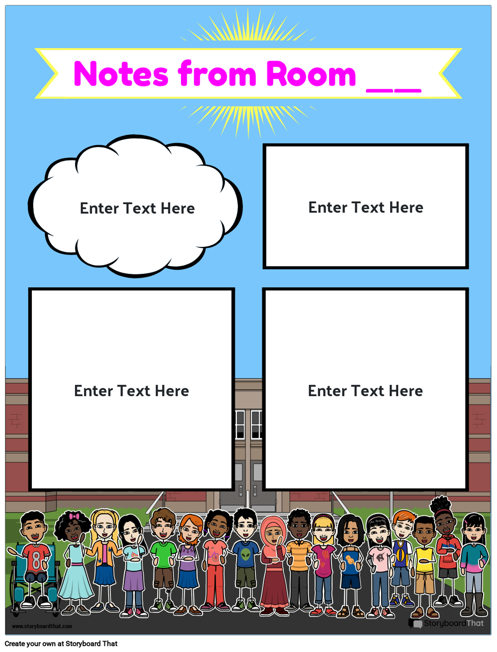 Diverse Students Based Newsletter Template