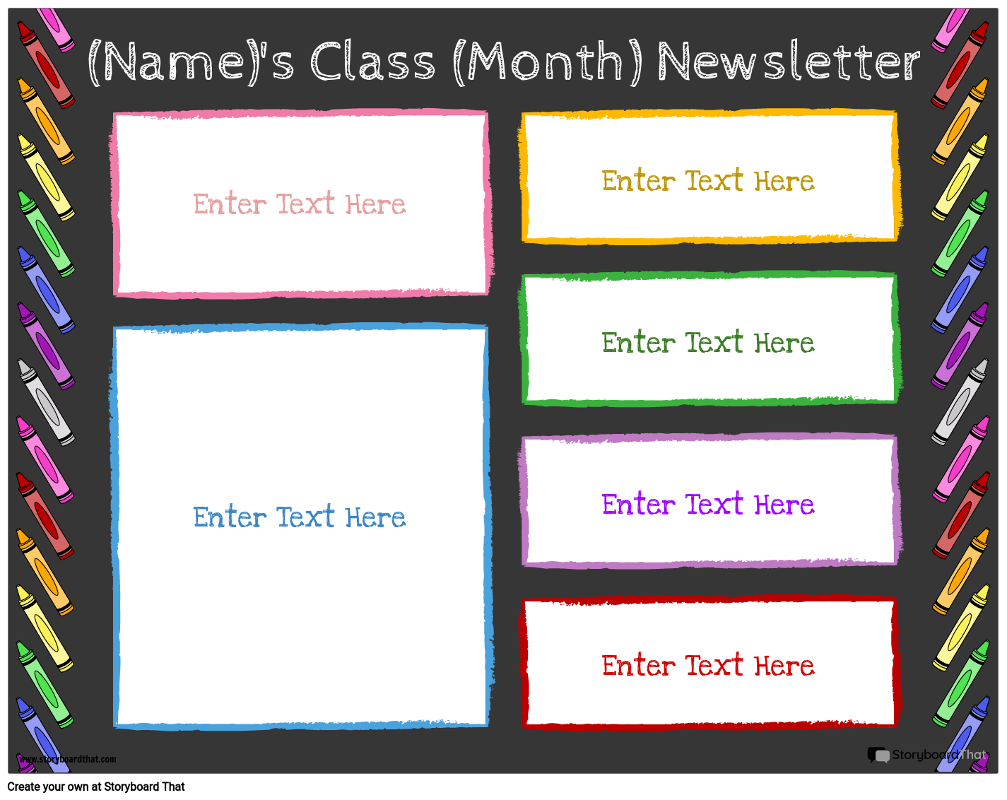 Newsletter Template with a Vibrant Blackboard