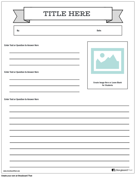 Newspaper Template For Kids