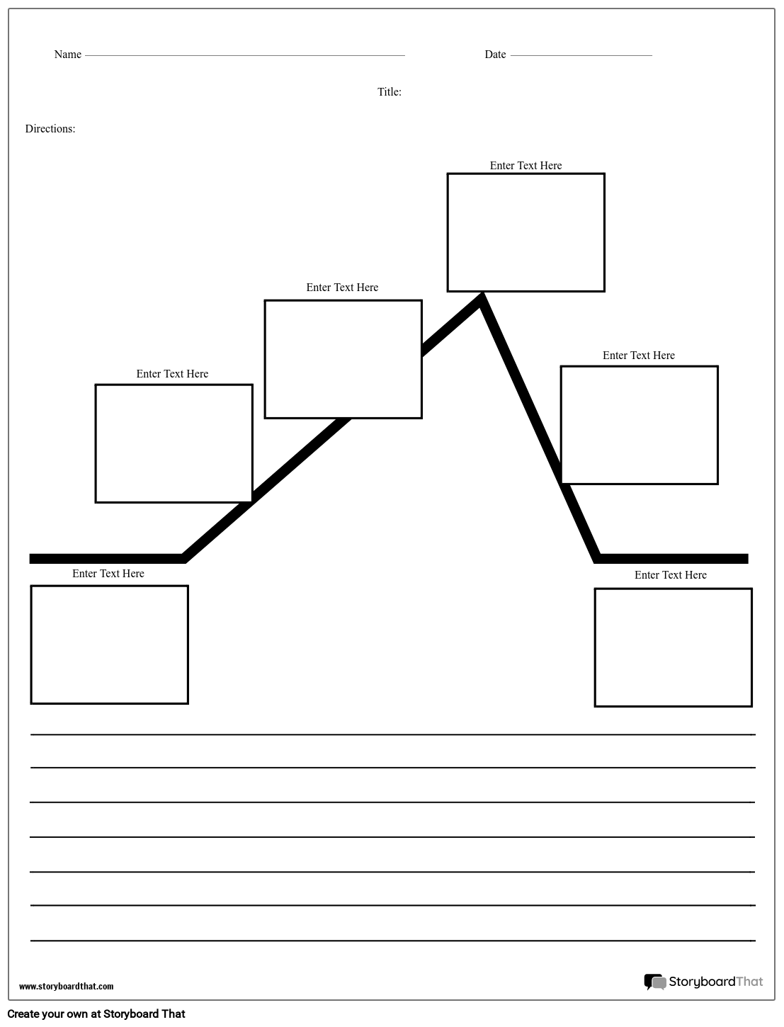 plot diagram graphic organizer printable