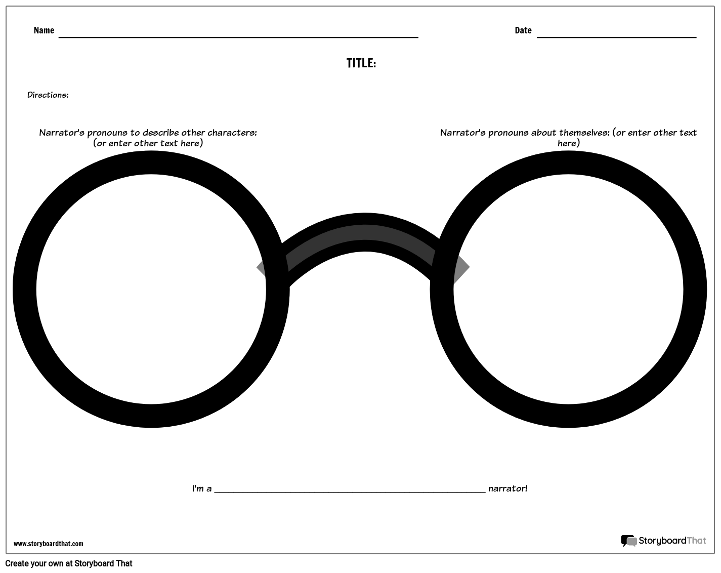 Point of View Template Design with Big Glasses