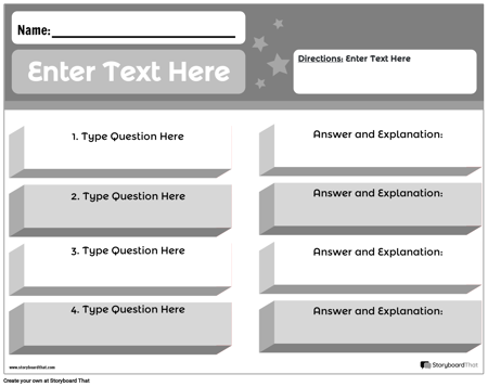 Problem Solving Worksheet Templates | Customize on Storyboard That