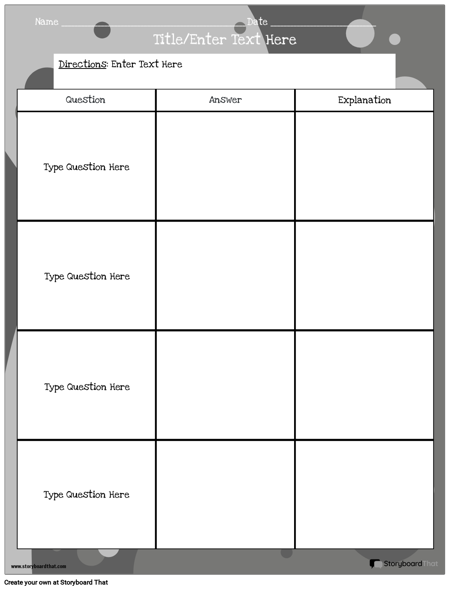 problem solving summary sheet