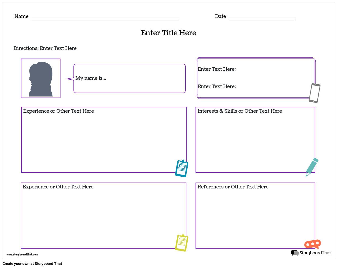 resume-8-storyboard-por-worksheet-templates