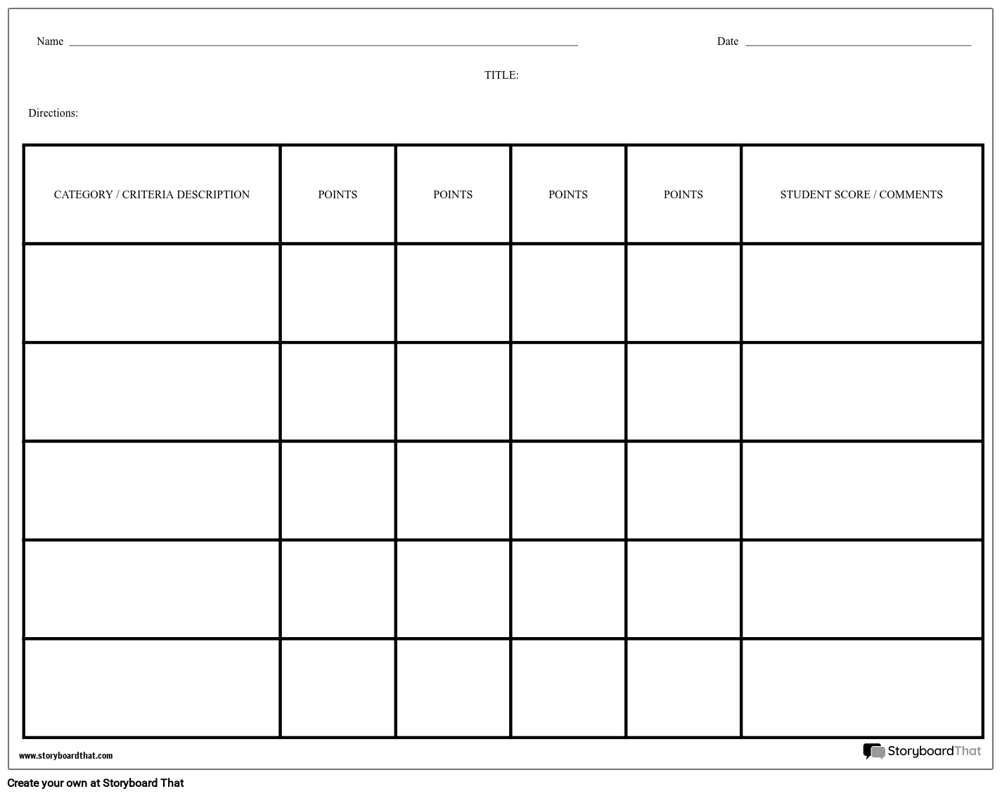 Rubric - Grid