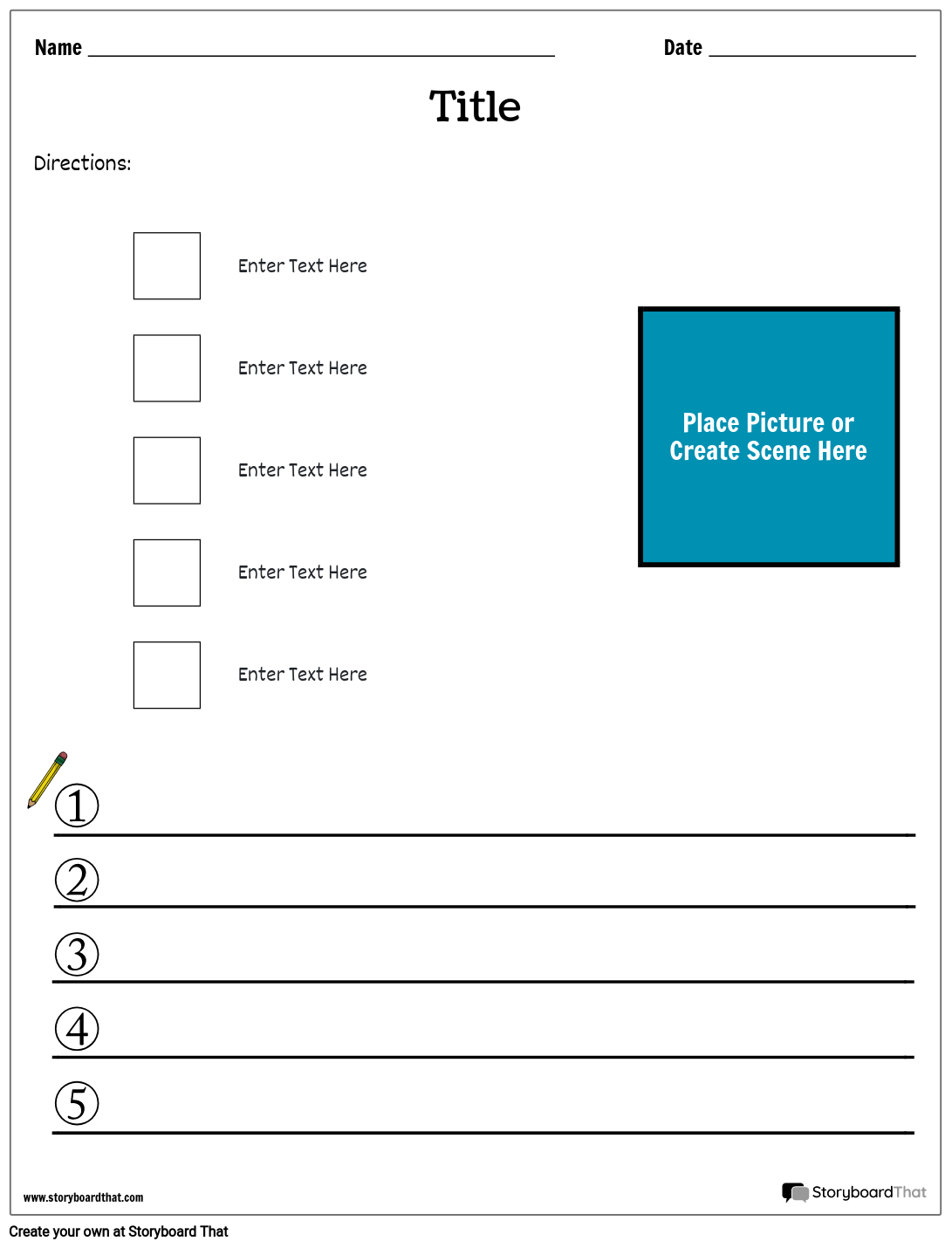 Simple Boxes Based Sequencing Worksheet Design